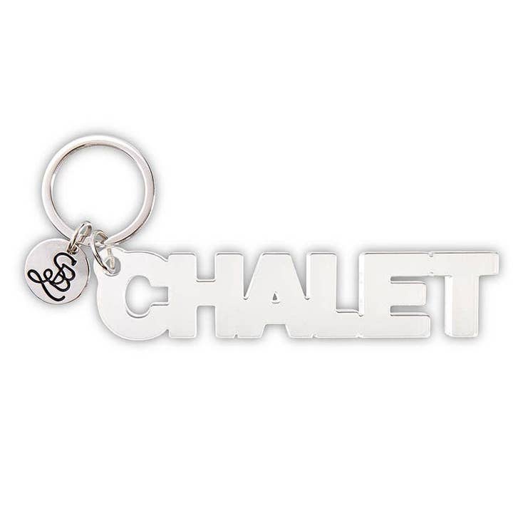 Face To Face Acrylic Word Key Chain - Chalet for wholesale by Angle
