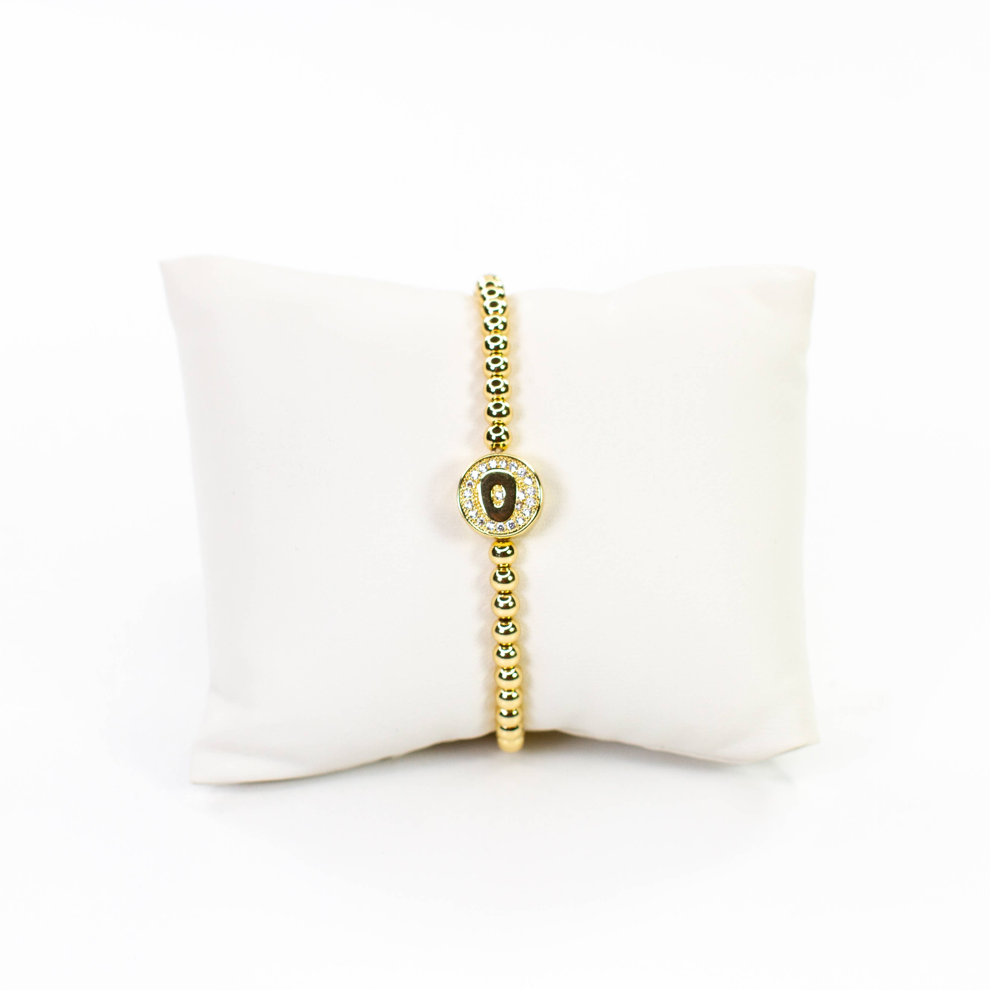 Savvy Bling - Wholesale Beaded Bracelet - Initial Simulated Diamond Bracelet14