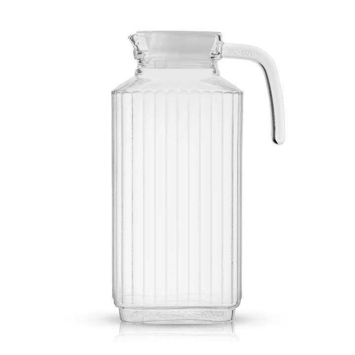 JoyJolt – wholesale Pitcher – JoyJolt Beverage Serveware Glass Pitcher with Handle & 2 Lid