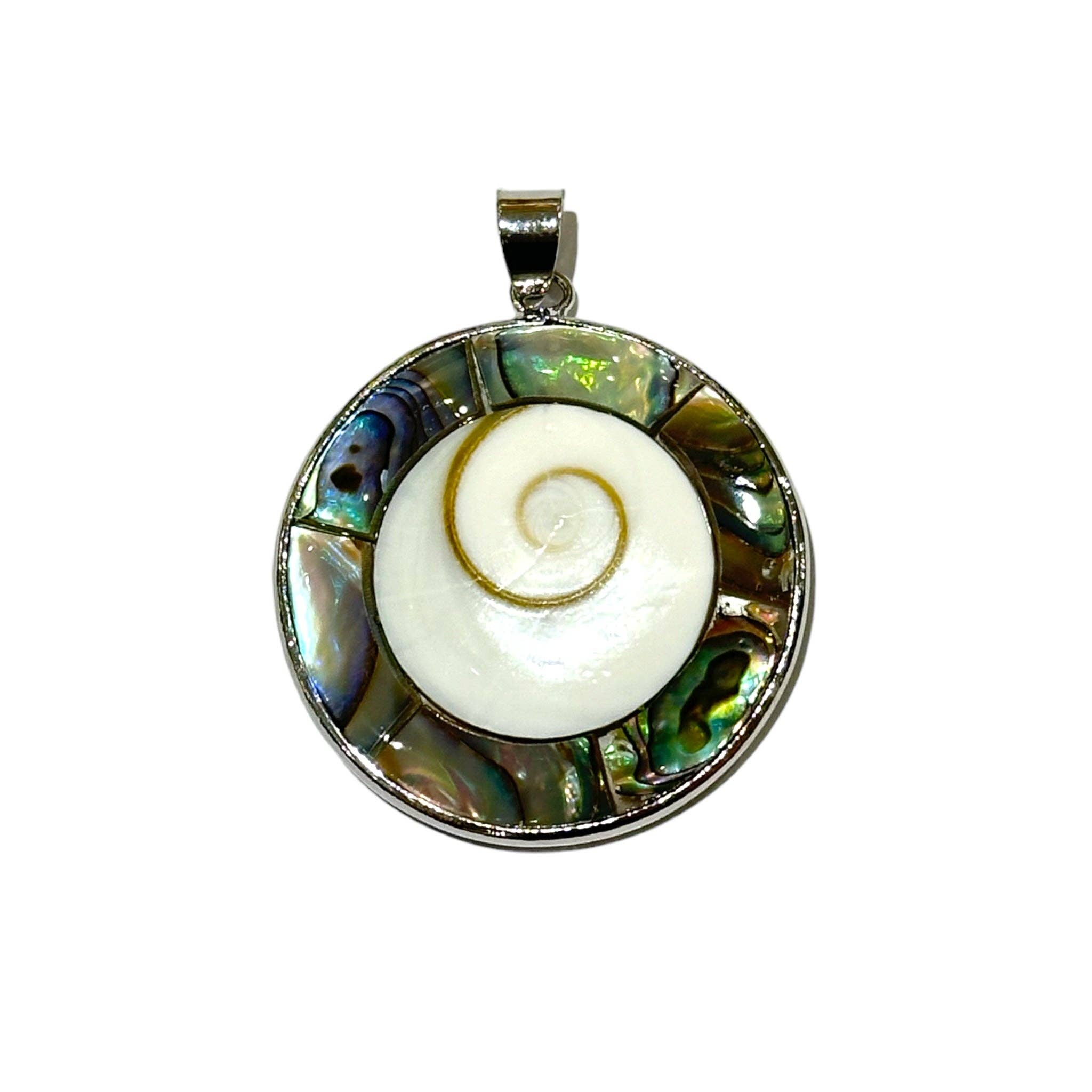 Foliesbijoux - Wholesale Individual Charm/Pendant - Saint Lucia Eye and Abalone pendant