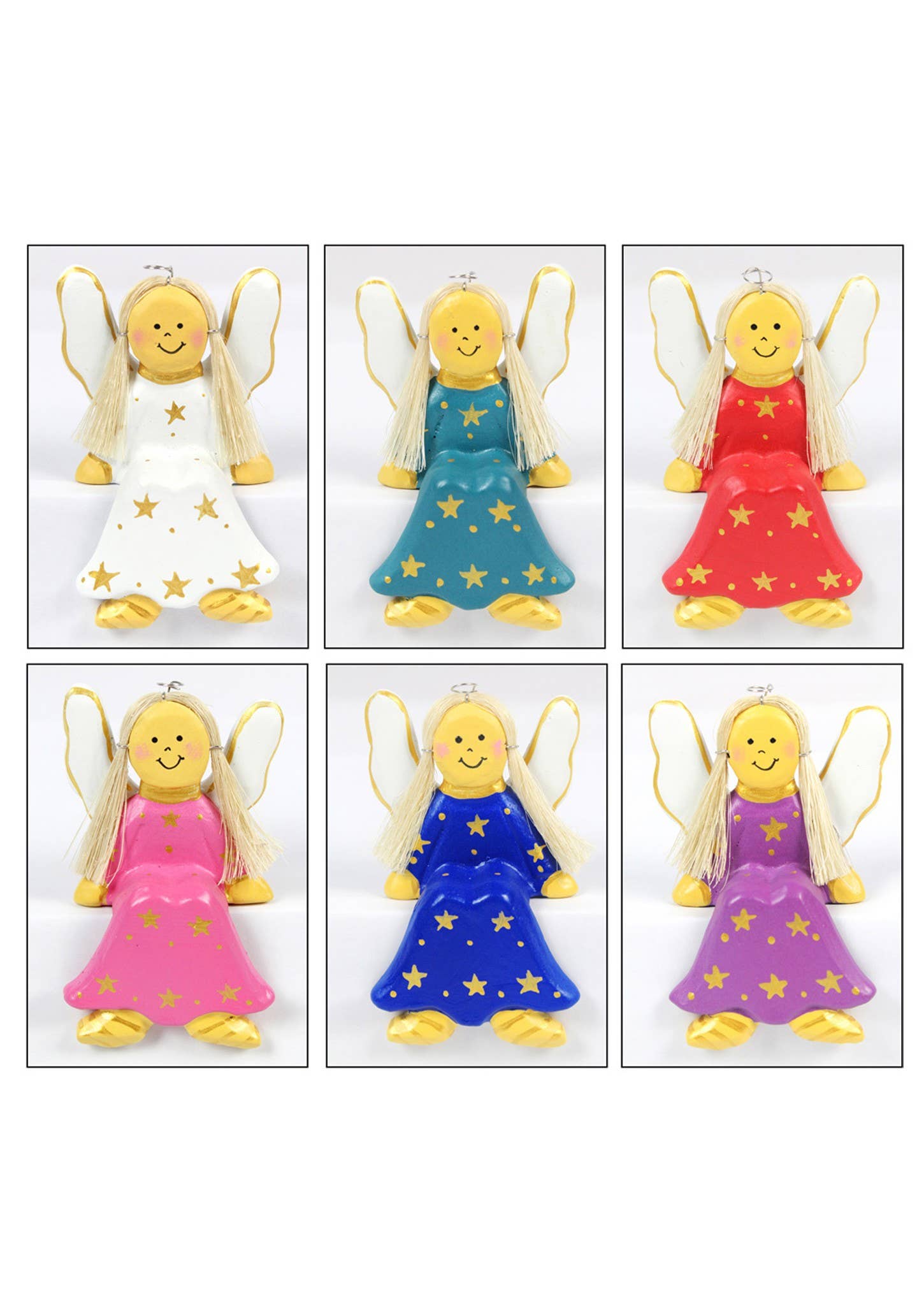 Namaste - Wholesale Decal - Party Decorations - Wooden Guardian Angel Decoration1