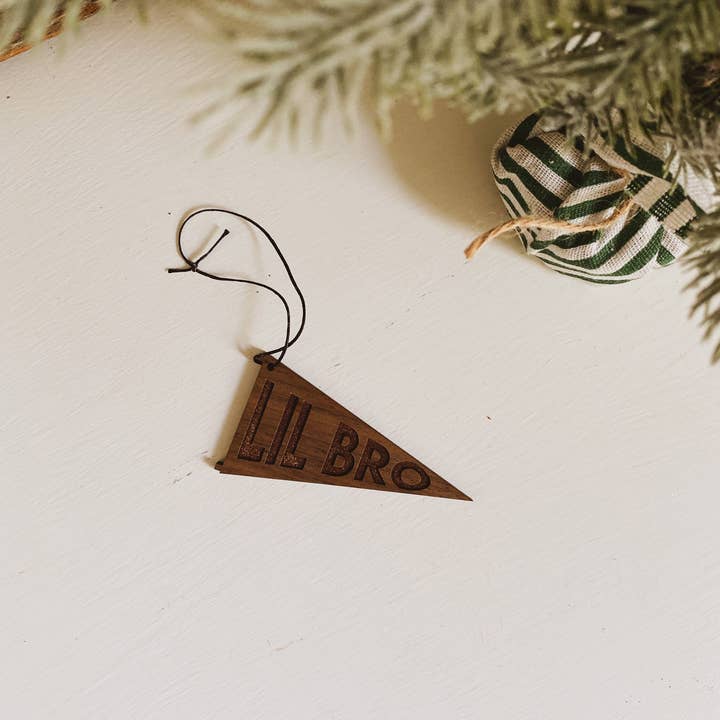 Left Grain - Wholesale Ornament - Big Bro or Lil Bro Pennant Ornament2