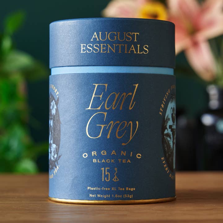 Essentials Earl Grey Organic Black Tea - 15 Tea Bags for wholesale by August Uncommon Tea