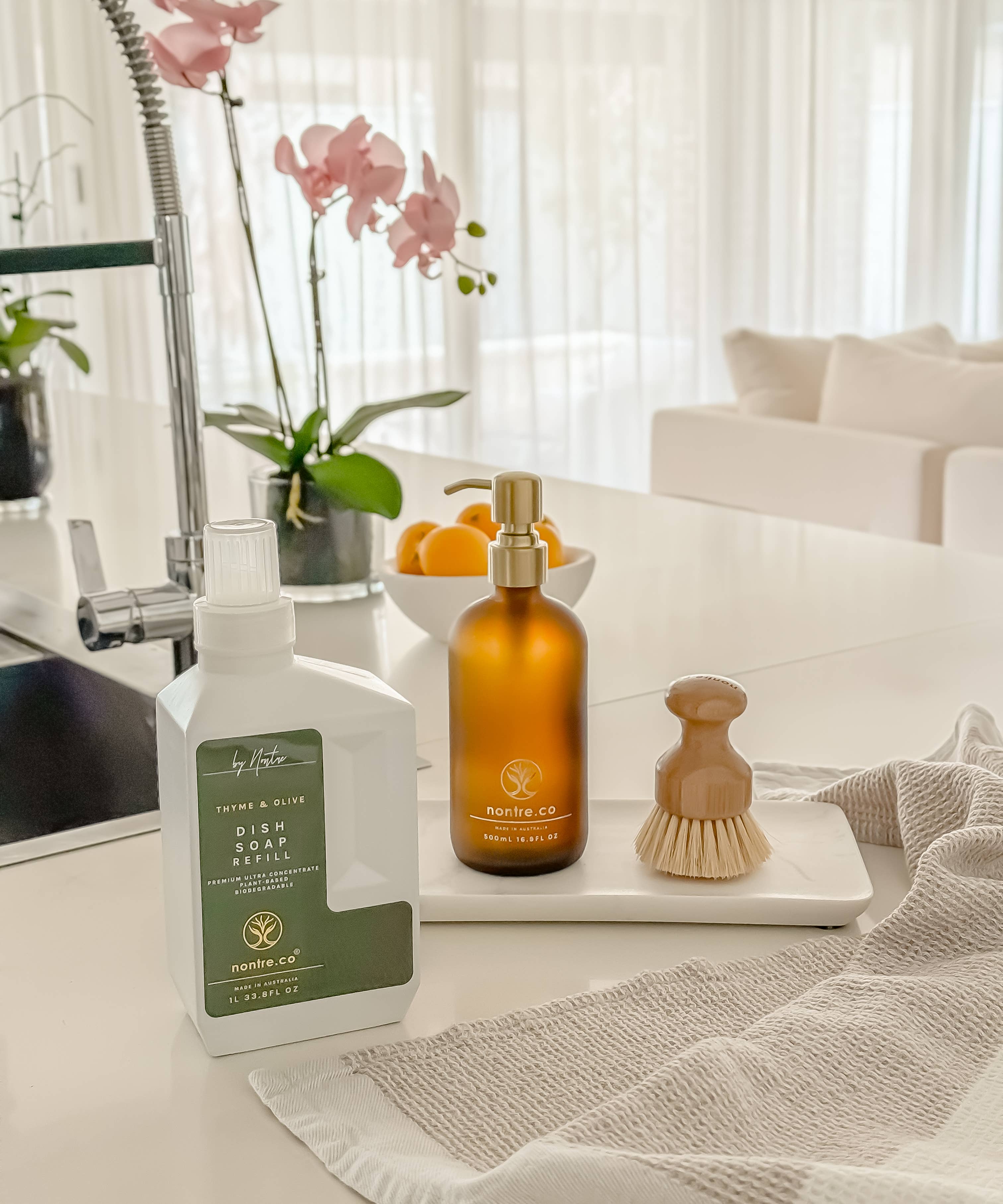 nontre.co - Wholesale Dish soap - Premium Ultra Concentrate Dish Soap Refill 1L, Thyme & Olive2