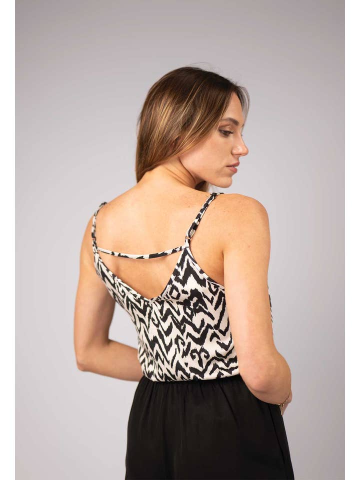 White FADE top with straps for wholesale on Faire3