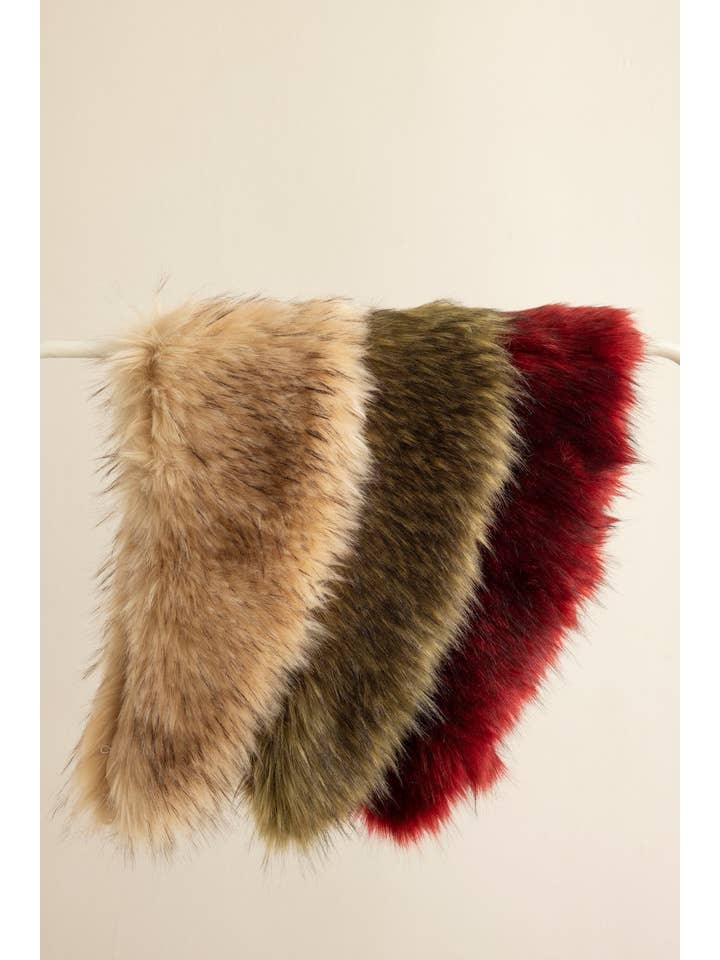 Bruna - Wholesale Fur/Faux Fur Coat - Women's - Leah Beige Stole · L'Avenue ·6