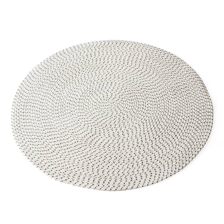 Alfombra Algodón Detalles Negros. 80 Cm Diametro para venta al por mayor de Gdeco