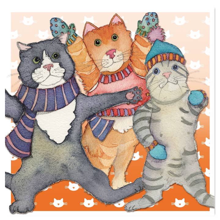 Three Kittens- Blank Card for wholesale by Emma Ball Ltd