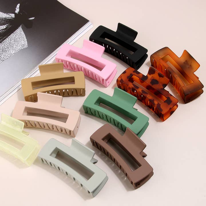 ACCITY - Wholesale Hair Clip - Women's - 4.1 Inch Matte PS Plastic Hair Claw Clip, Wholesal_CWAHA009138