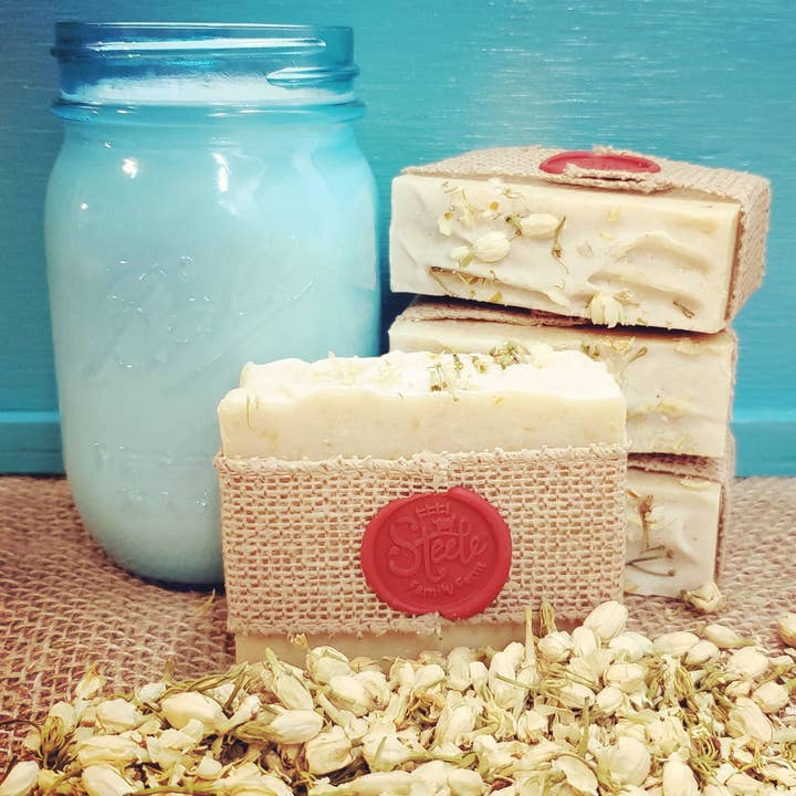 Jasmine Goat Milk Soap for wholesale by Steele Family Farm