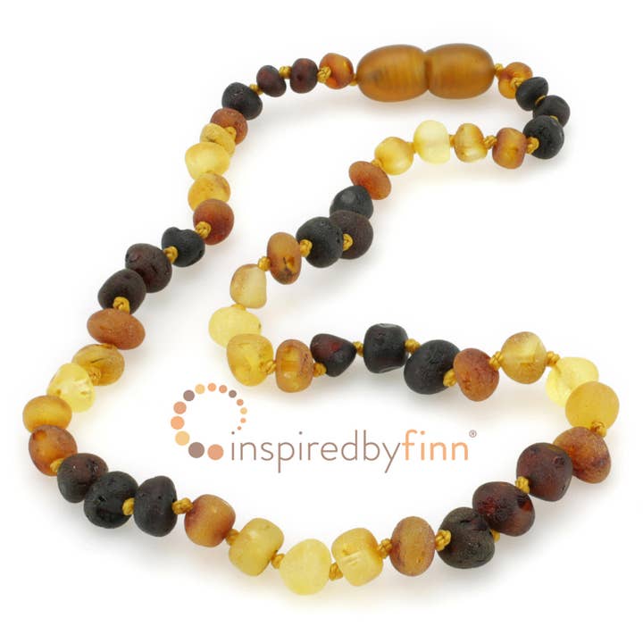 Raw Baltic Amber Necklace – Multi | 12 – 22” for wholesale by Inspired By Finn