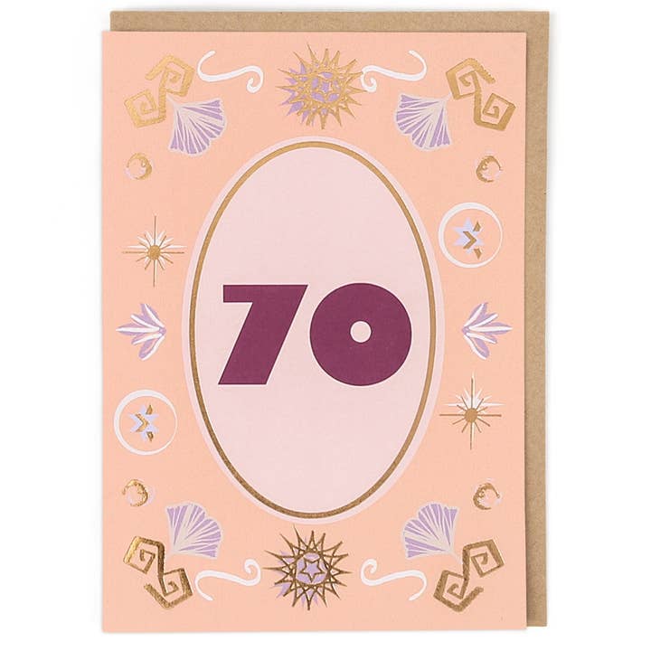 Cath Tate Cards - Wholesale Birthday Card - 70th birthday