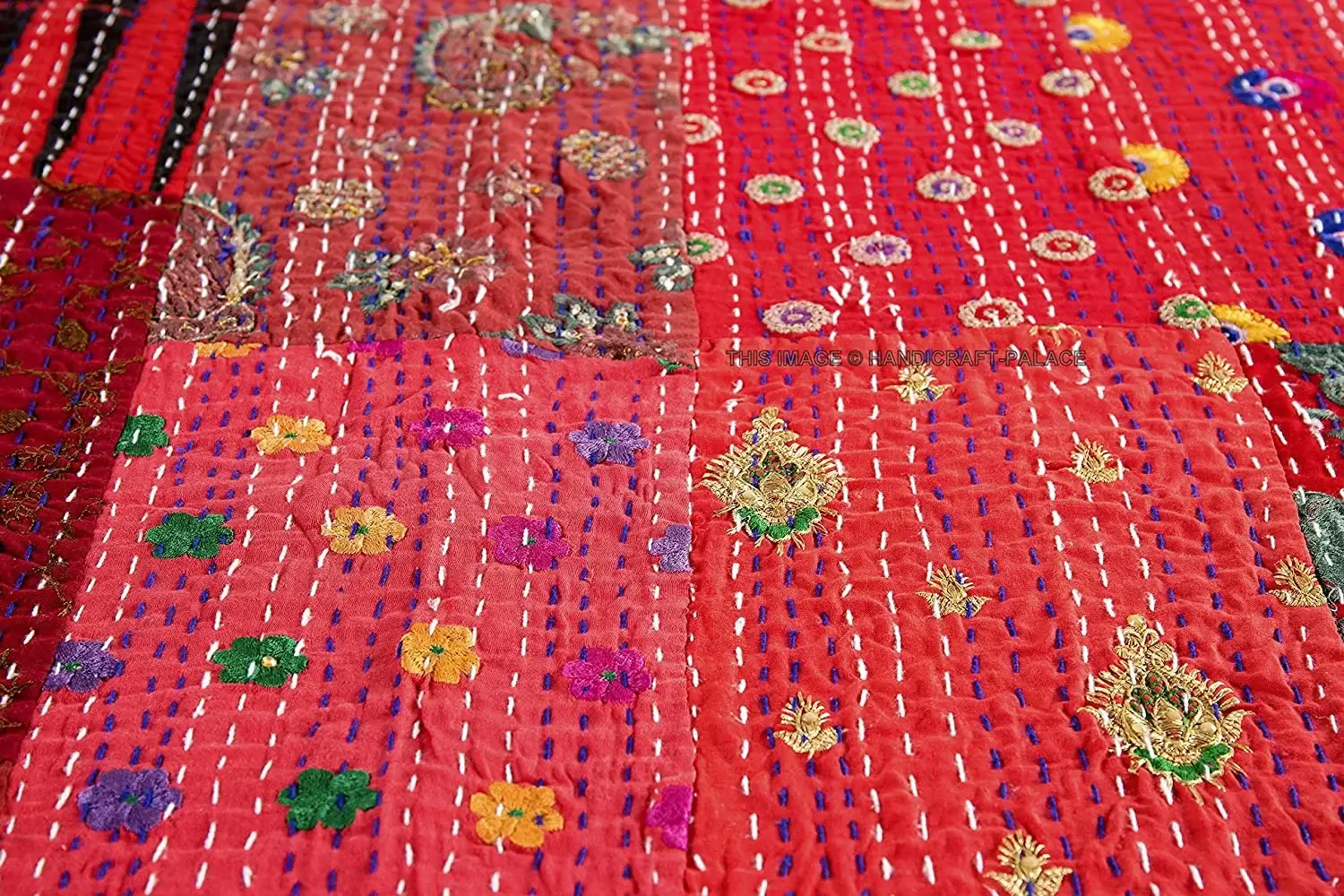 GYPSY STUDIO - Vendita all'ingrosso Trapunte - Trapunta Kantha ricamata Coperta Kantha fatta a mano indiana1