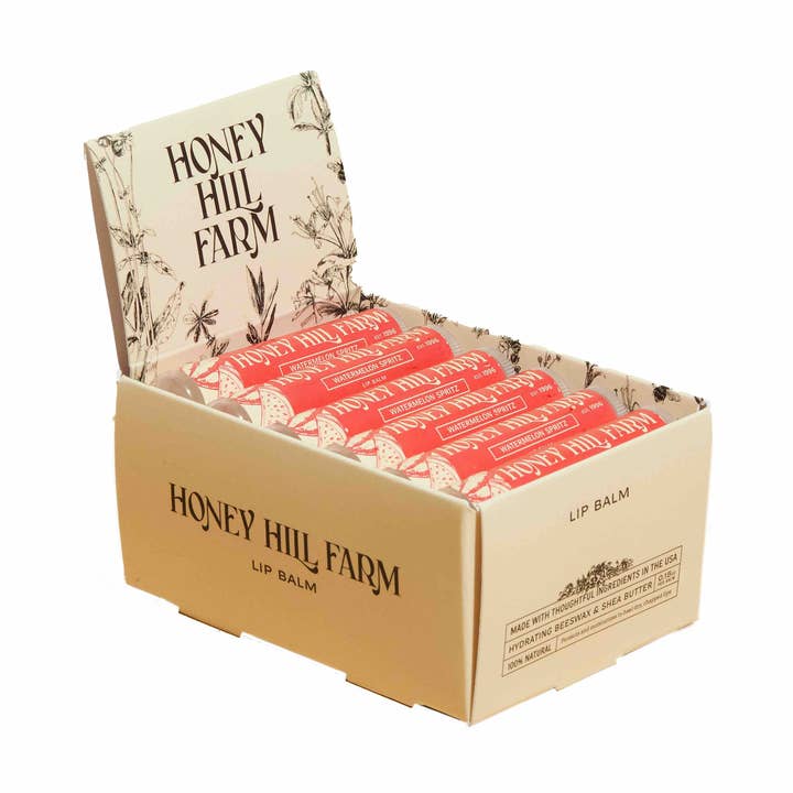 Baume à lèvres - emb. de 18 - Watermelon Spritz pour la vente par Honey Hill Farm