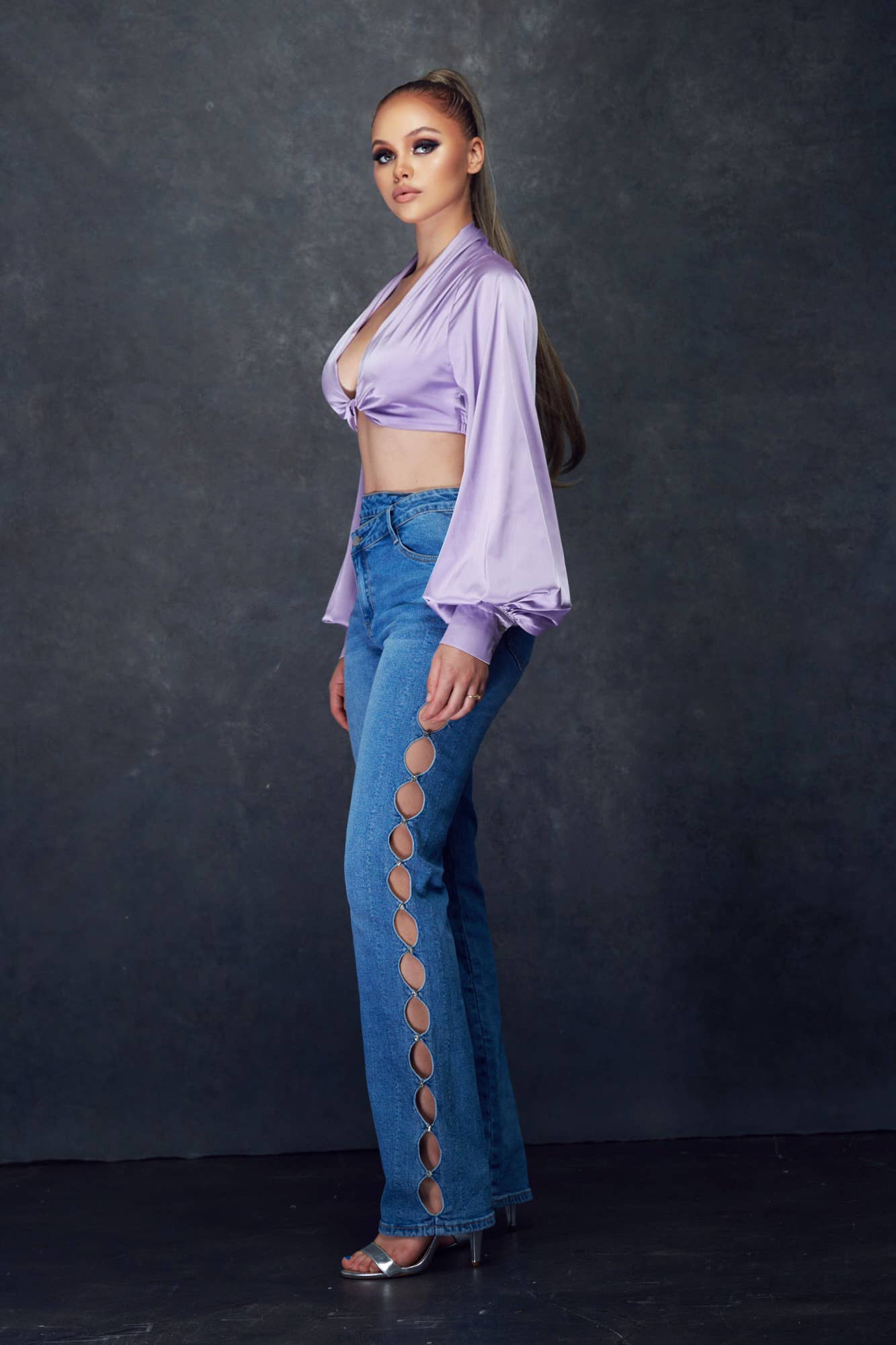 WFFS - Wholesale Blouse - Women's - Satin Crop Top3