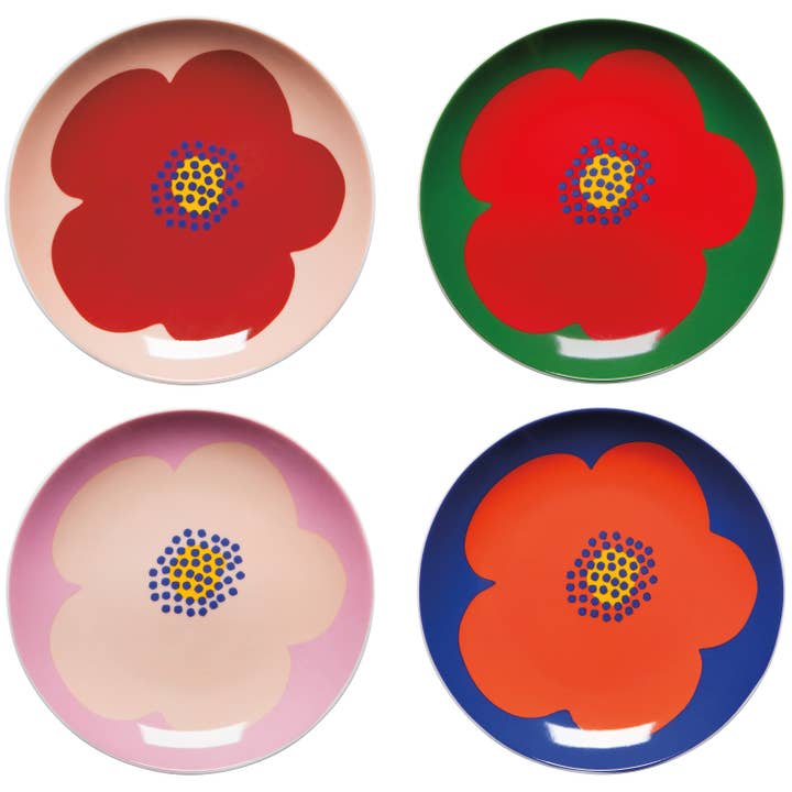 Danica Jubilee - Wholesale Dinner Plate - Poppy Appetizer Plates Set of 4 Assorted