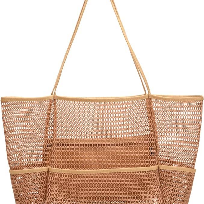 Large Mesh Beach Tote Bag – Travel & Pool Bag for Women | Vacation, Cruise & Family Essentials 2025 for wholesale by Krediz