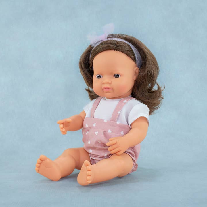 Miniland Educational - Wholesale Doll - Kids - Baby Doll Brunette girl 15'' (box) - M&M