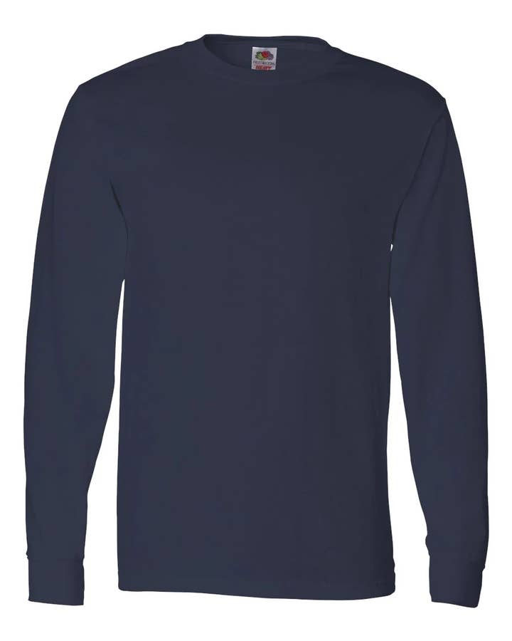 M2O: Navy Unisex Long Sleeve Crew for wholesale by Mad Style