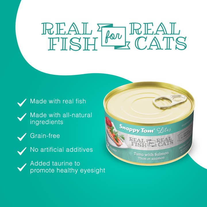 Snappy Tom Pet Supply - Wholesale Pet Food - Cat - Snappy Tom Lites® 3oz - Tuna with Salmon2
