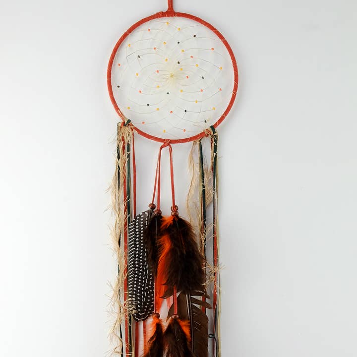 Atrapasueños naranja de otoño de 6 pulgadas para venta al por mayor de Monague Indigenous Crafts & Gifts