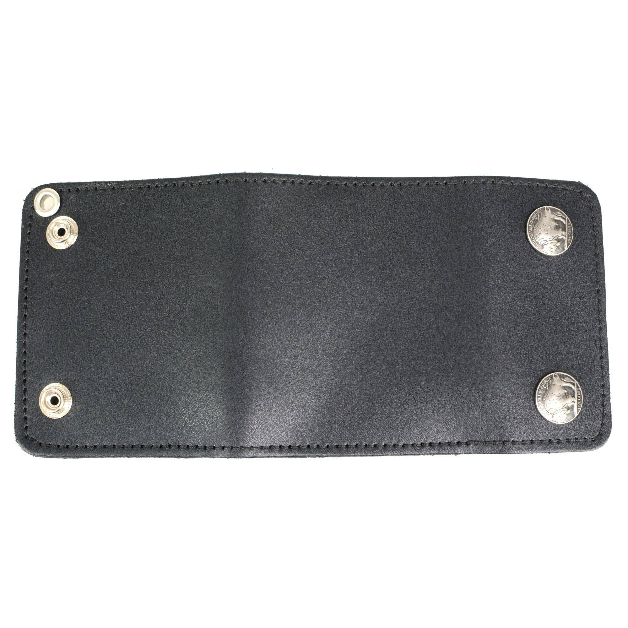 BLK Hot Leathers Buffalo Nickel Bi-Fold Wallet for wholesale on Faire2
