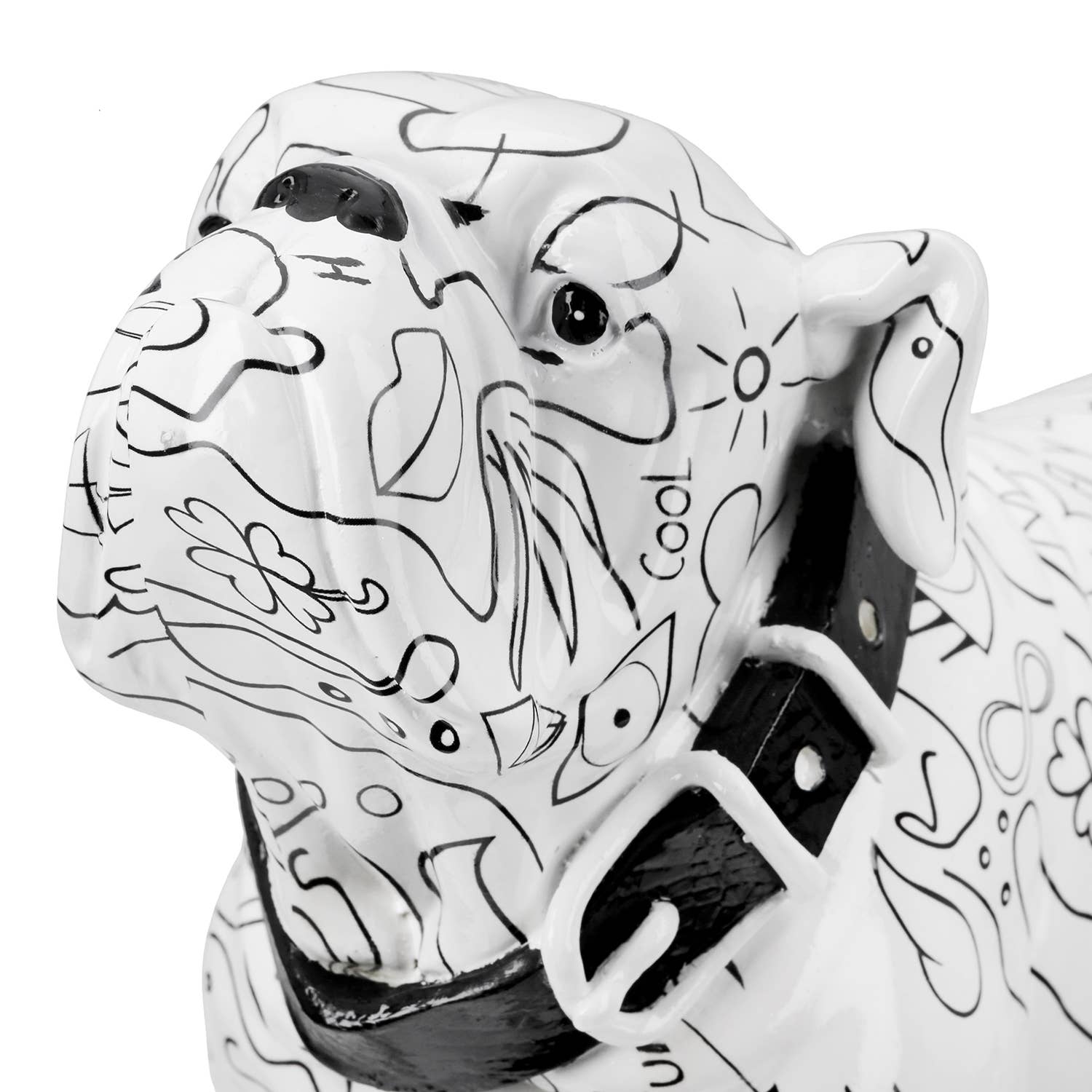 Modern style dog figure, white H.21 cm for wholesale on Faire4