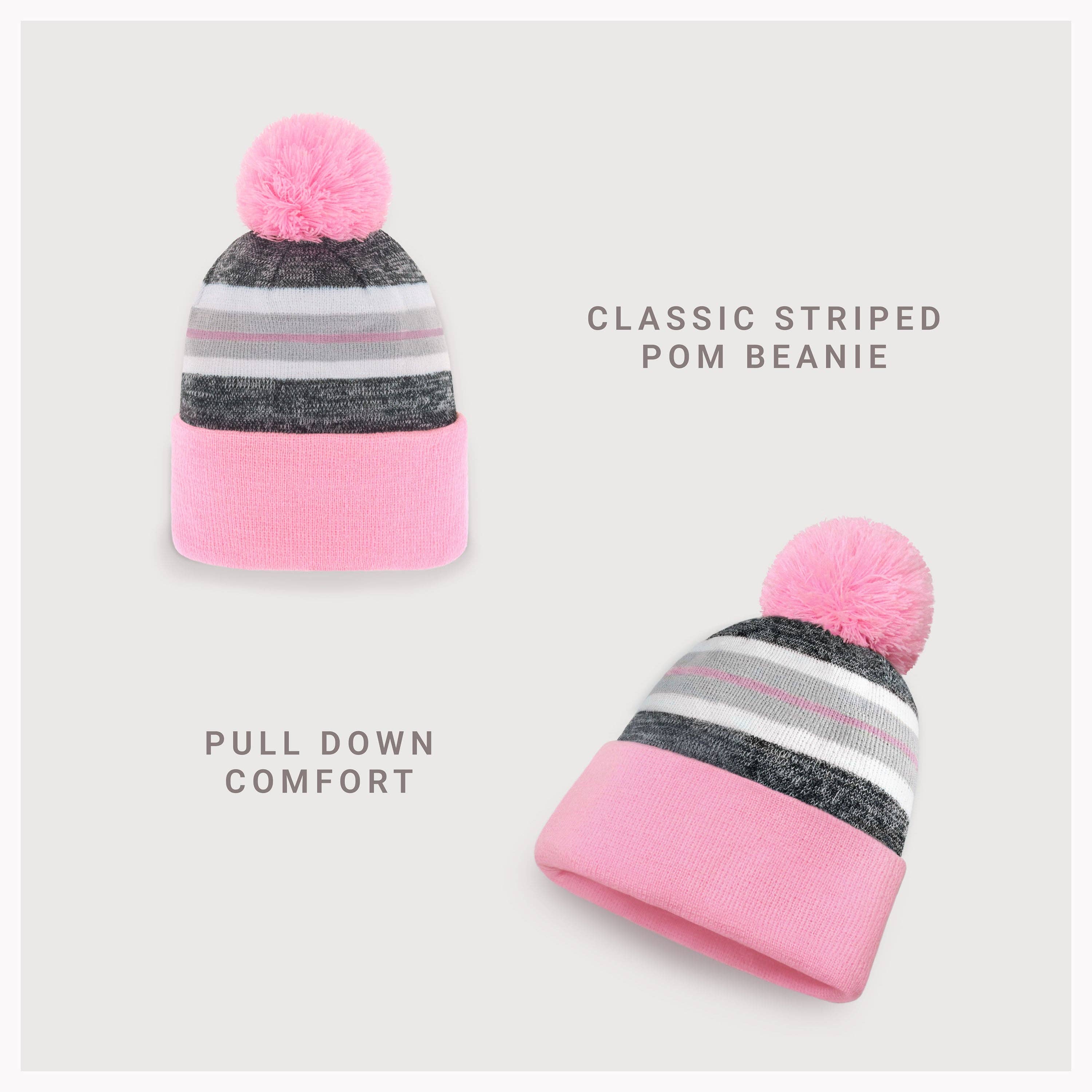 ChoKoLids - Vendita all'ingrosso Berretto - Donna - Berretto sportivo con pompon a righe CHOK.LIDS23