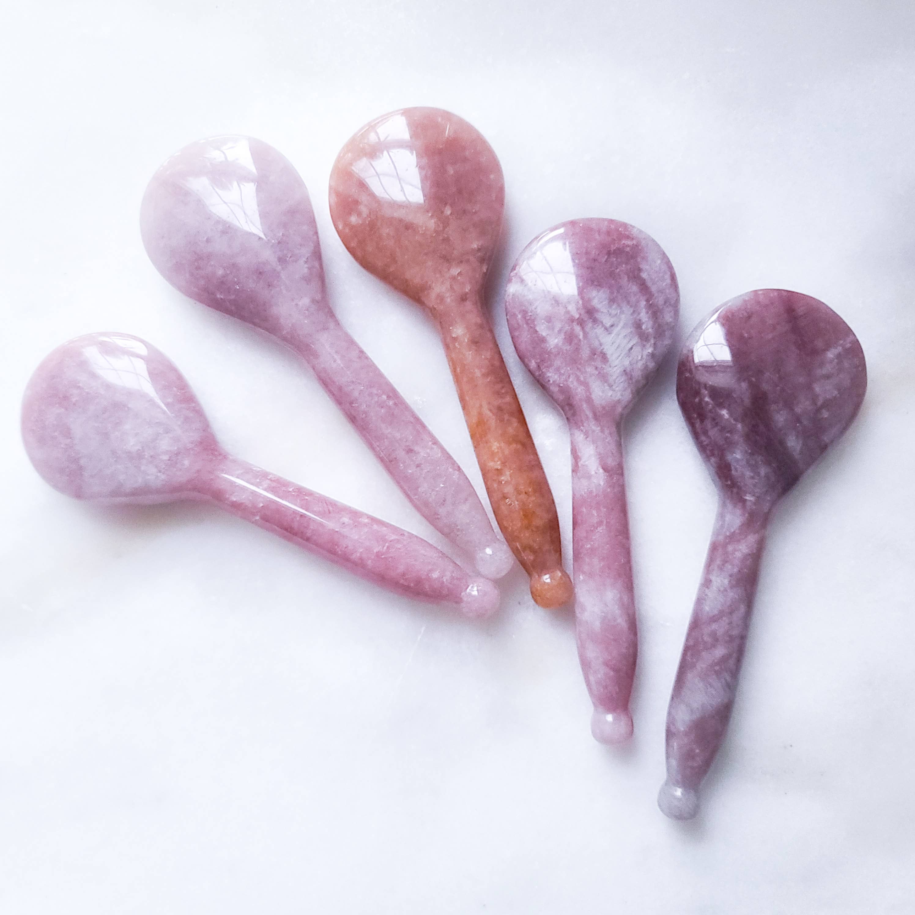 Wilder North - Wholesale Gua Sha Tool - Strawberry Quartz Gua Sha Spoon6