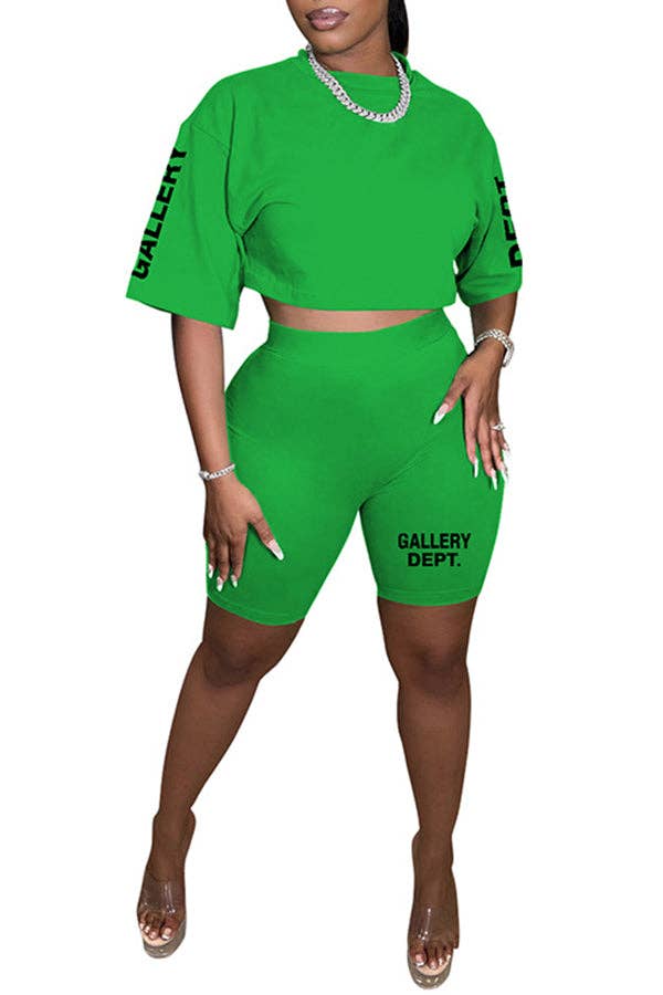 MB Fashion Wholesale - Wholesale Top & Short Set (NOT Loungewear) - Women's - MB FASHION PRINTED CROP TOP AND SHORTS 2 PCS SET 8196LY2