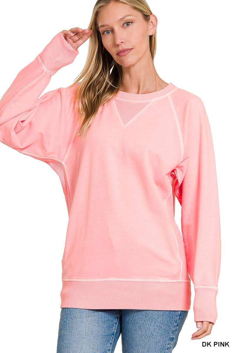 Vanilla Monkey - Venta al por mayor Sudadera - Mujer - Jersey de felpa francesa teñida con pigmentos con bolsillos19