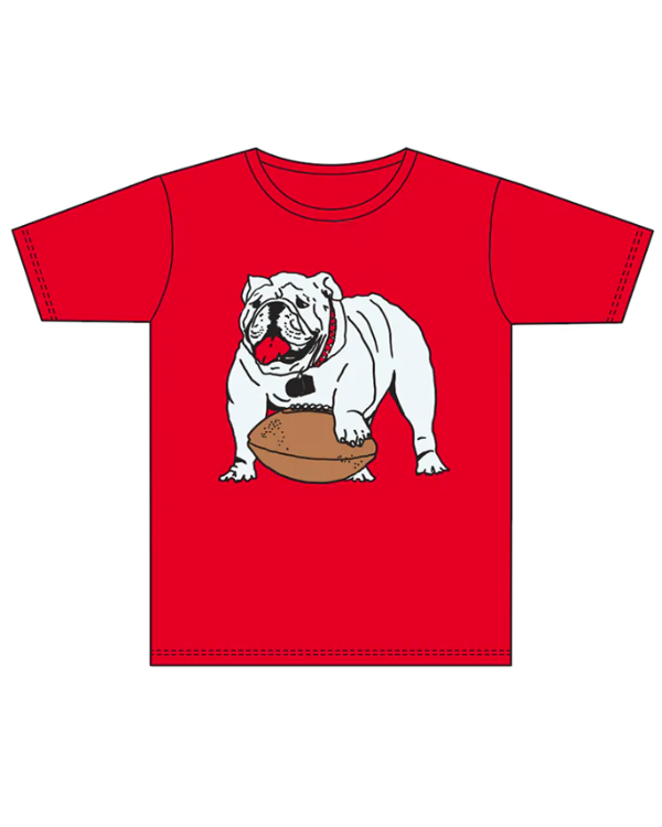 Bulldog Pride Short Sleeve Tee - Red for wholesale on Faire1