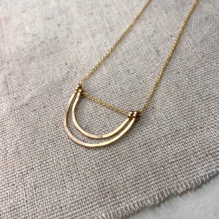 Double Arc Necklace for wholesale by Elysium Jewelry