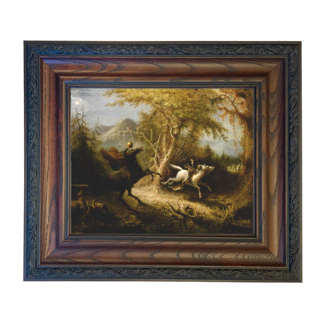Madison Bay Co. - Historical Home Decor Reproductions - Wholesale Schilderen/Tekenen - Schilderijafdruk van de Ruiter zonder Hoofd die Ichabod Crane Achtervolgt87