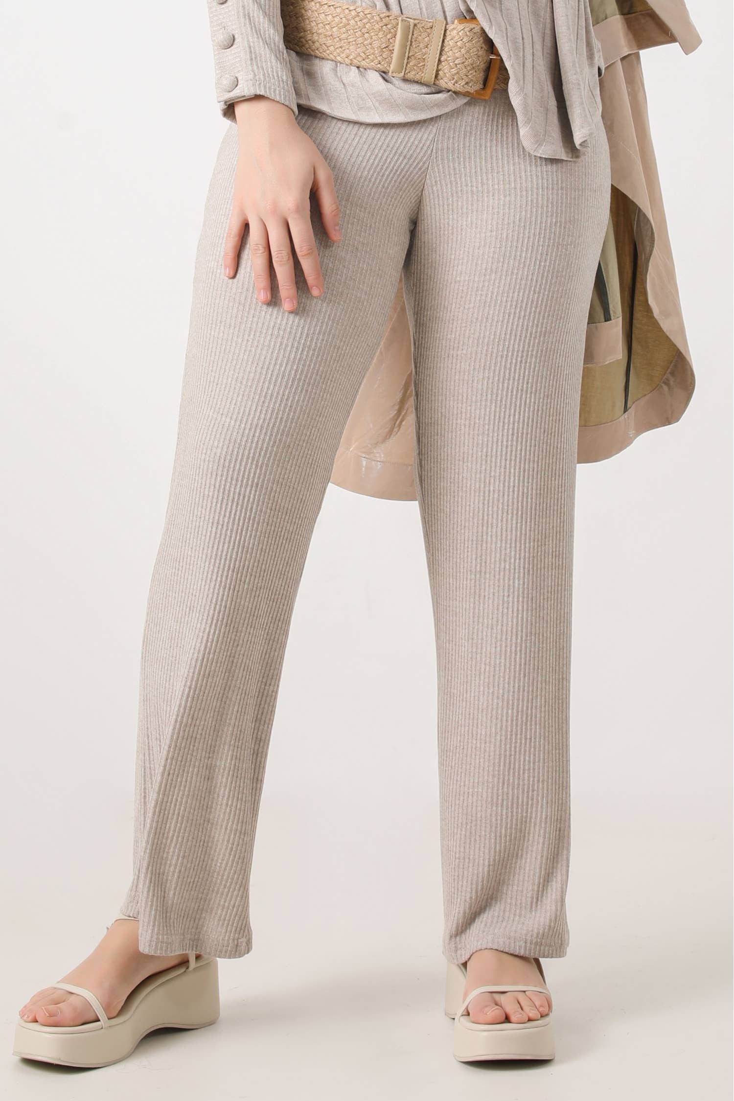 Jean-Marc-Philippe - Vente Pantalon – femme - Pantalon en maille côtelé fine0