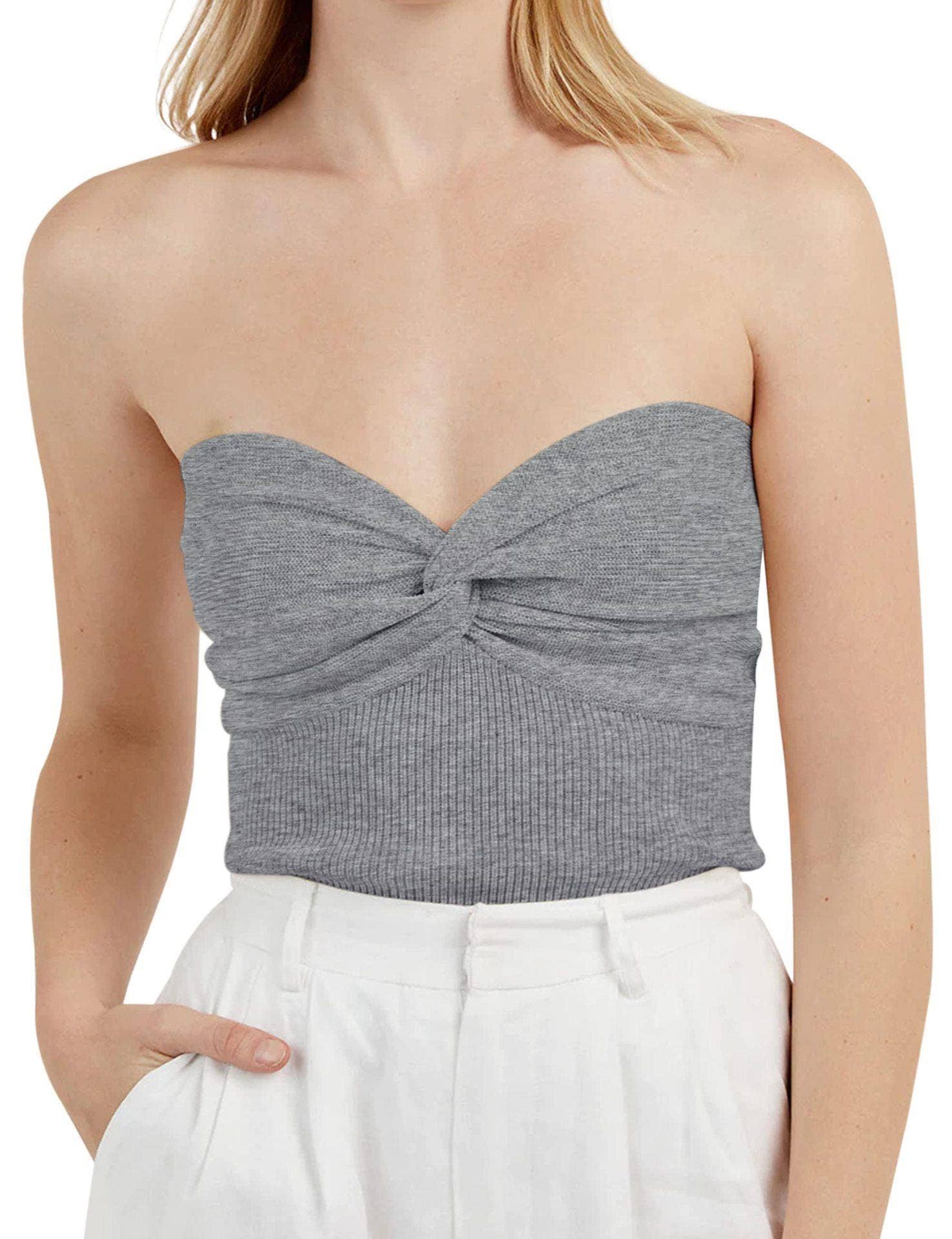 Sweetkama - Wholesale Knit Top - Women's - Sweetkama Ladies Solid Sleeveless No Collar Crop Top13
