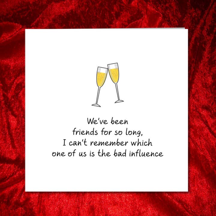 Swizzoo Cards – Engroshandel Fødselsdagskort – Bedste venner fødselsdagskort til kvindelig veninde - Sjov, humoristisk, morsom og sjov - Venskab/Bestie/BFF - Dårlig indflydelse