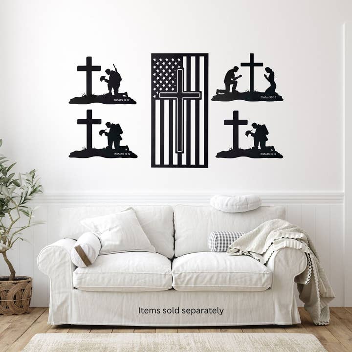 Dicksons - Wholesale Wall Accent - Metal Wall Hanging Cross Police Officer1