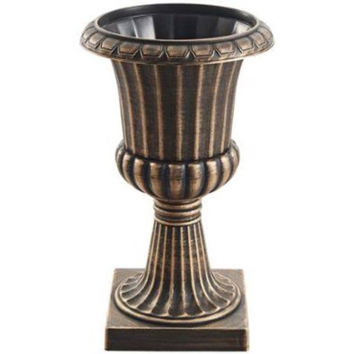 Lucknow Southern and Company - Wholesale Plant Pot - Phoenician Urn Planters Brushed Gold Bronze White  12" x20"1