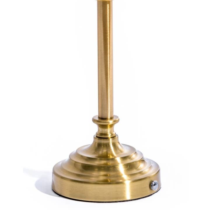 McGowan & Rutherford Ltd - Wholesale Accent/Desk Lamp - Classic Brass Rechargeable Table Lamp w/ Cylinder1