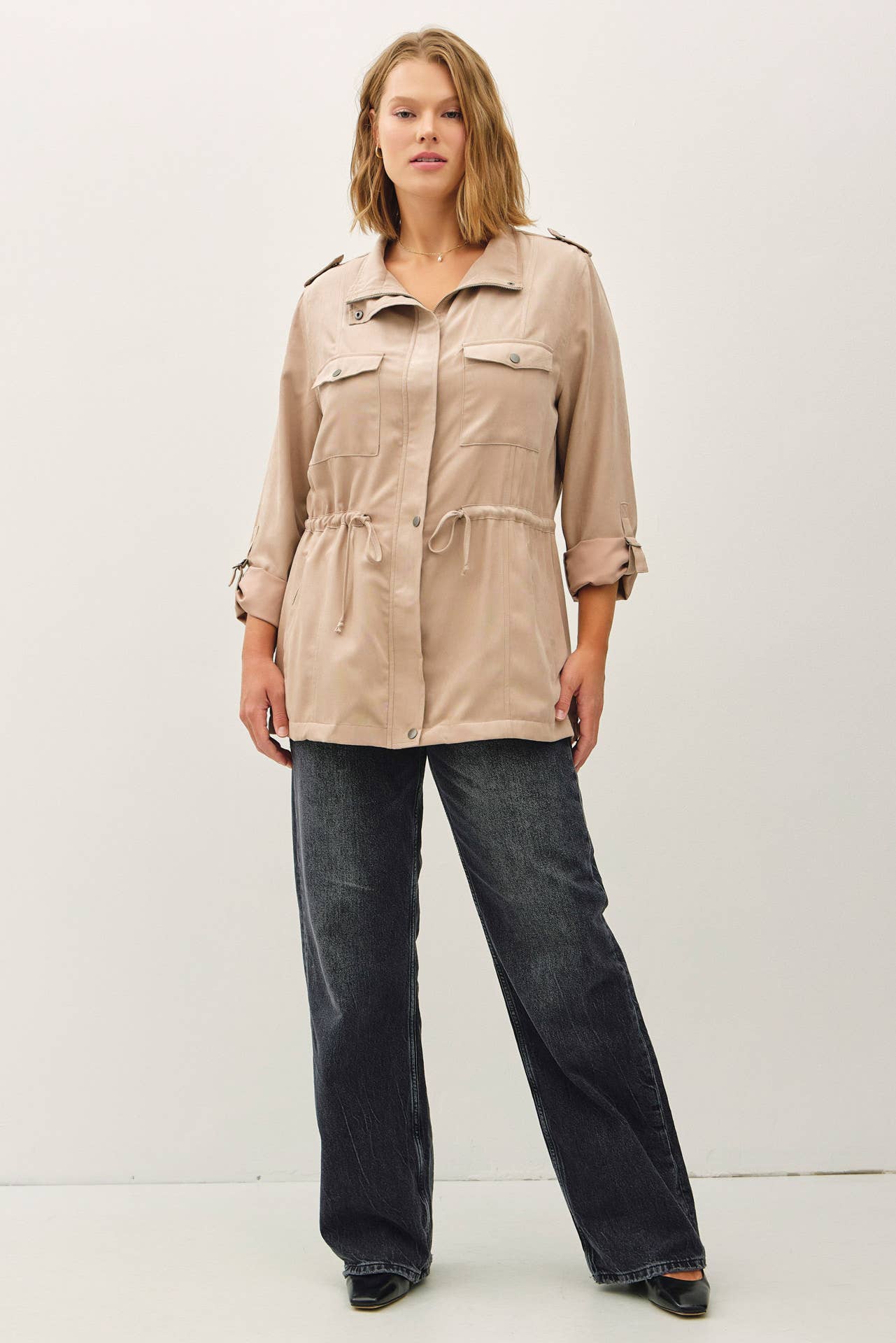 Be Cool - Wholesale Jacket - Women's - PLUS SIZE CINCHED WAIST CARGO UTILITY JACKET7
