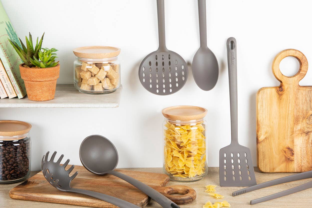 Gray Taupe Naif Nylon Ladle Set 6 pcs. for wholesale on Faire3