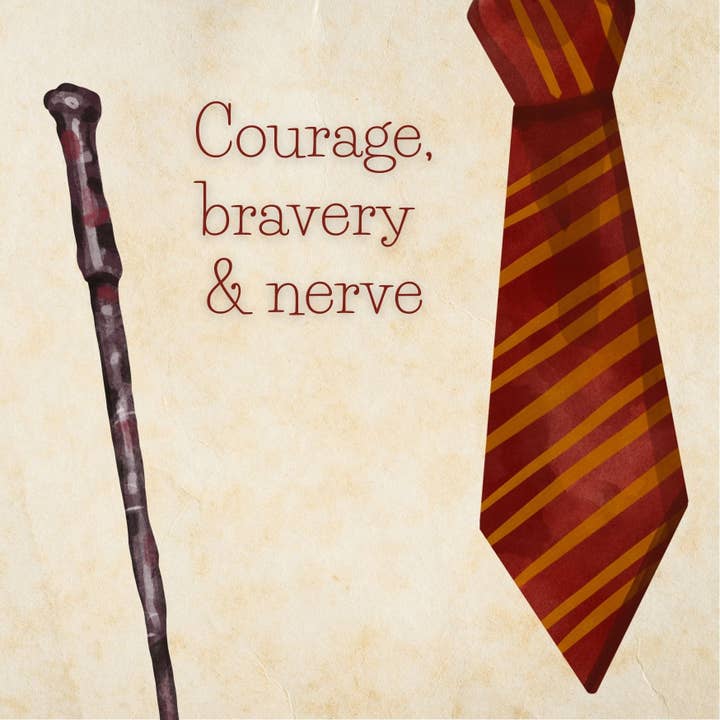 Fripperies - Wholesale Everyday Greeting Card - Courage, bravery & nerve | Map Fripperies