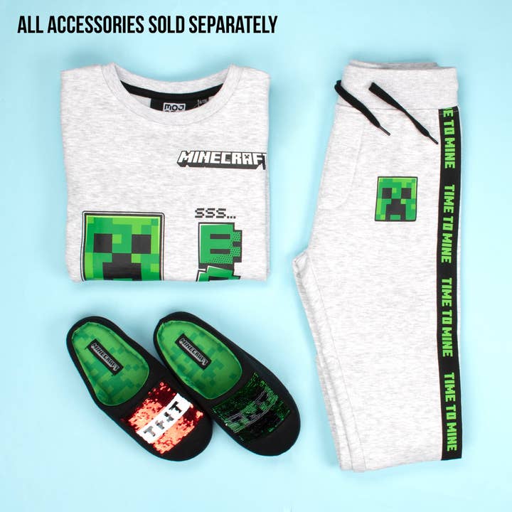 Fringoo Group Ltd - Wholesale Slippers - Kids - Minecraft Sequin Slippers - Creeper & TNT Box3