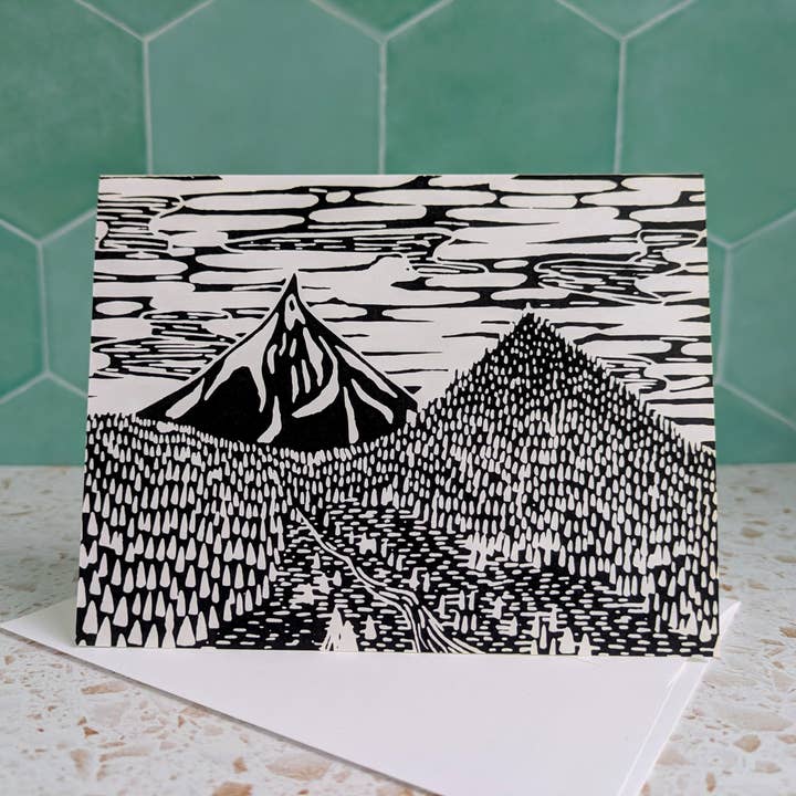 Impresión de Mountain Block - Tarjeta en blanco para venta al por mayor de Natalie V. Mason