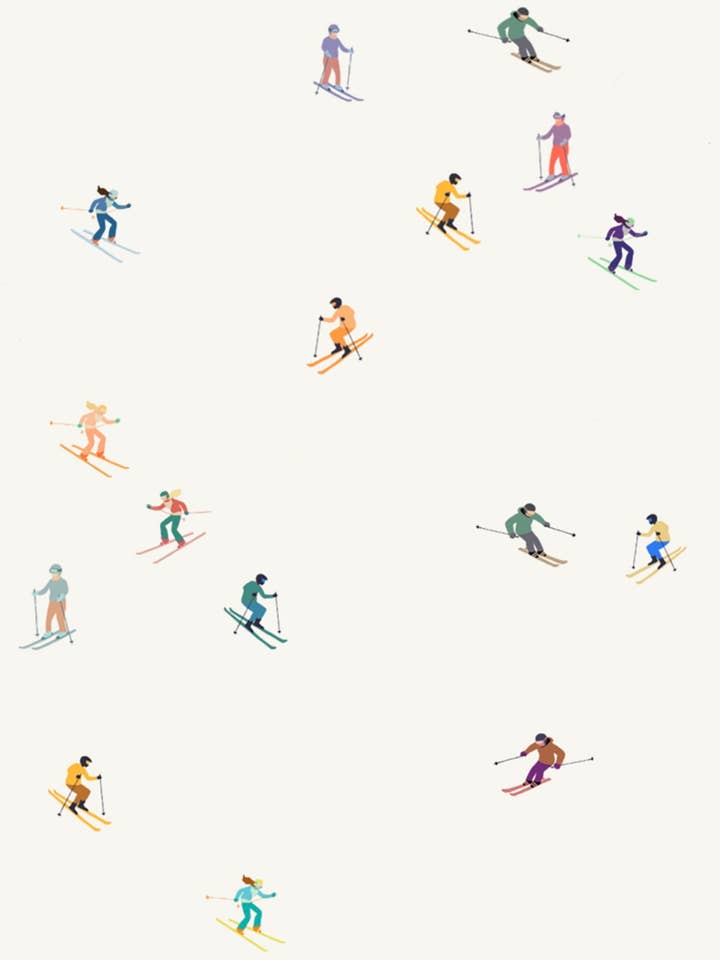 Skier Print for wholesale by Emma Menke Art