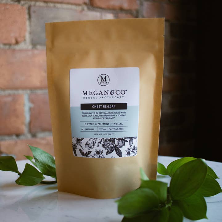 MEGAN & CO. Herbal Apothecary - Wholesale Health/Detox Tea - Chest Re-Leaf Tea Blend (Sample 1oz) – Support + Soothe