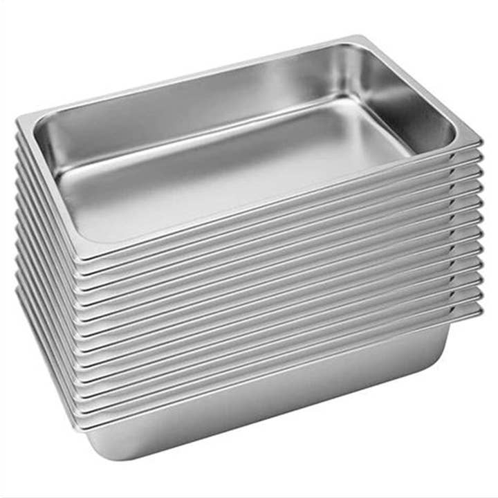 SOGA 12X Gastronorm GN Pan Full Size 1/1 GN Pan 10cm Deep Stainless Steel Tray for wholesale by SOGA International Pty Ltd