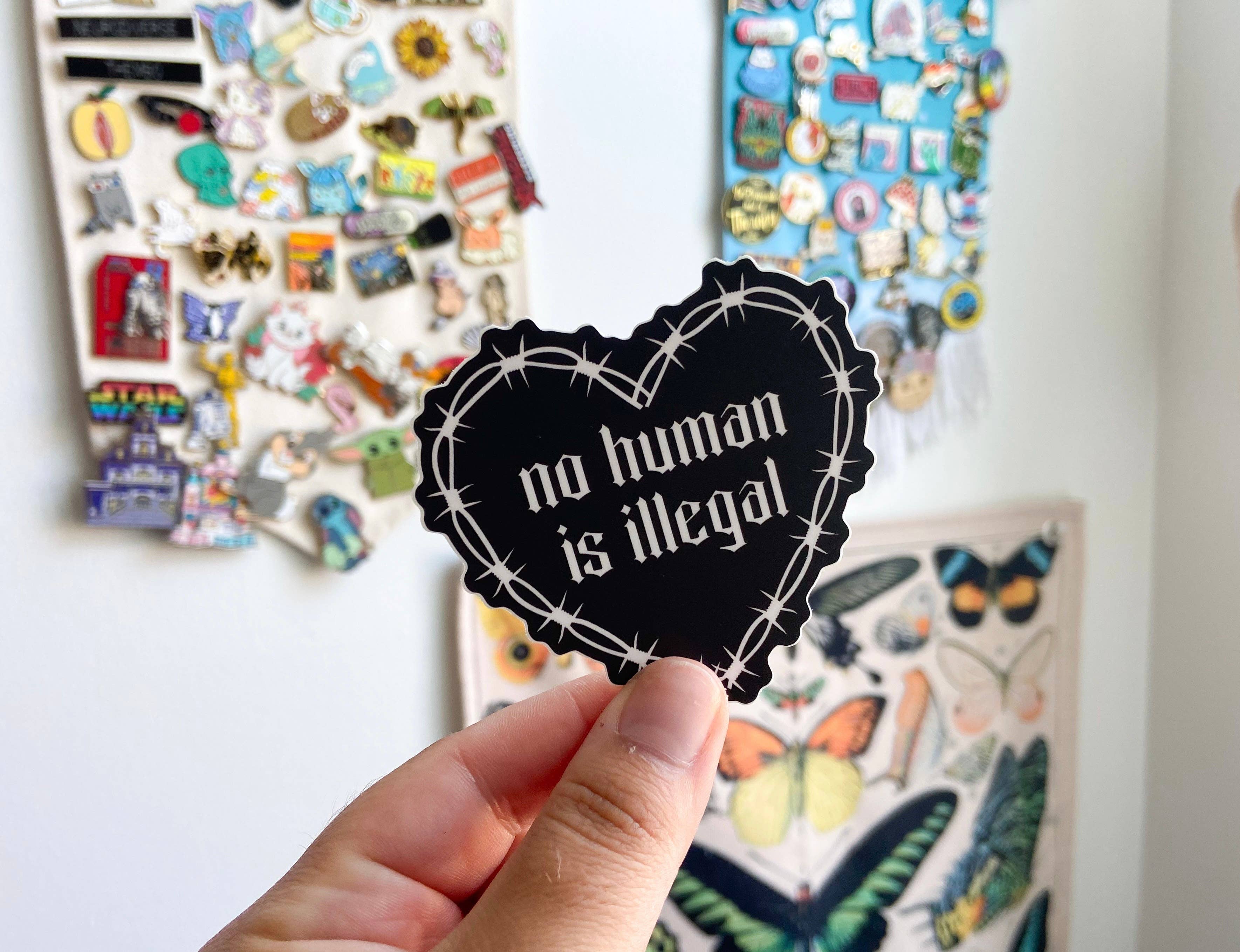 Wild Rabbit Beads - Wholesale Sticker - Vinyl Sticker (No Human is Illegal)2