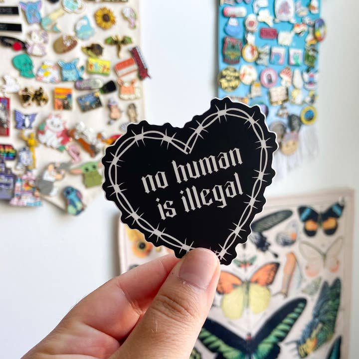 Wild Rabbit Beads - Wholesale Sticker - Vinyl Sticker (No Human is Illegal)2